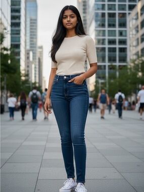 NWT ASOS DESIGN Tall High Rise Skinny Jeans - Size 28/36